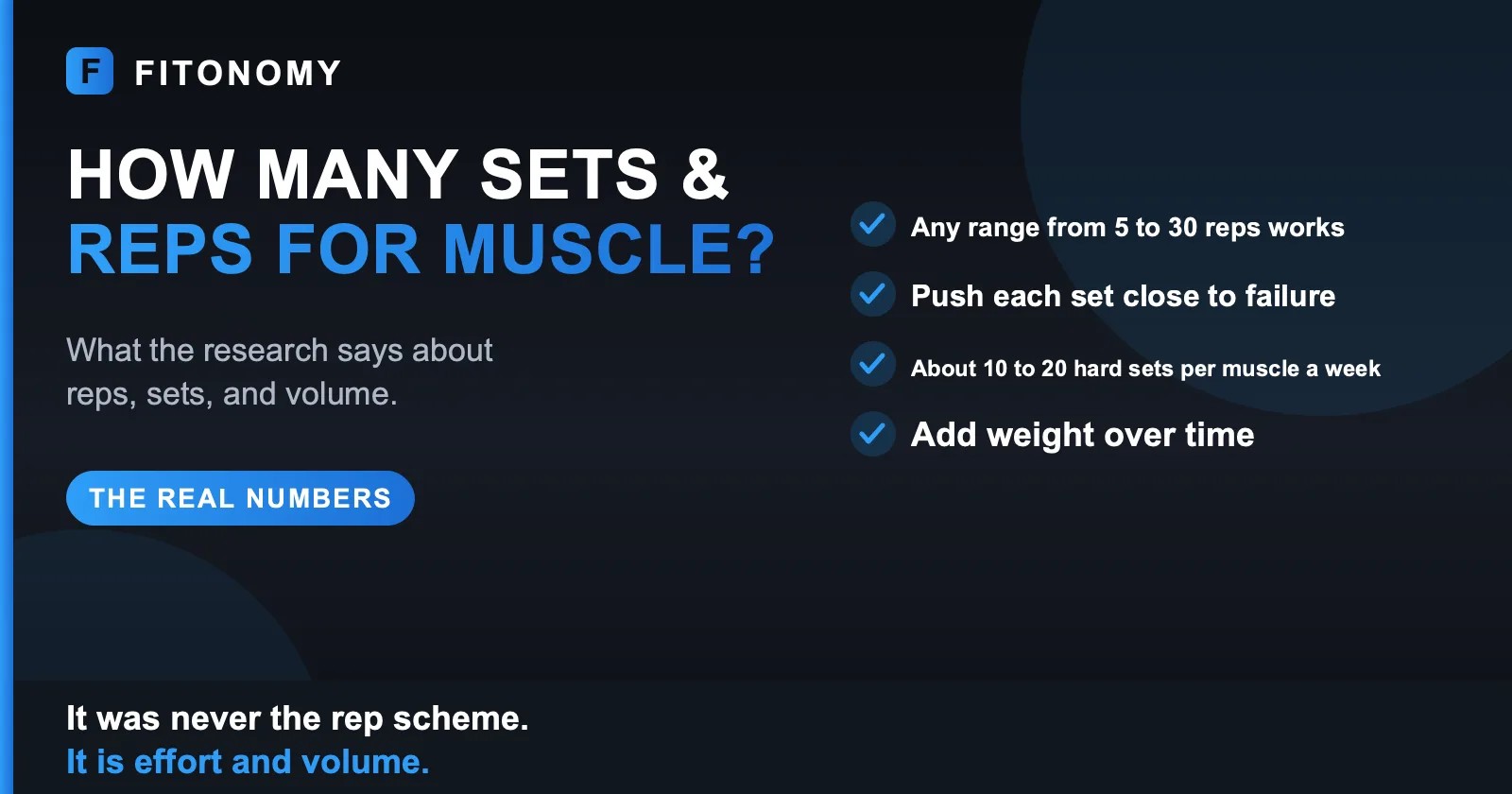 How many sets and reps to build muscle, what the research says about volume - Fitonomy