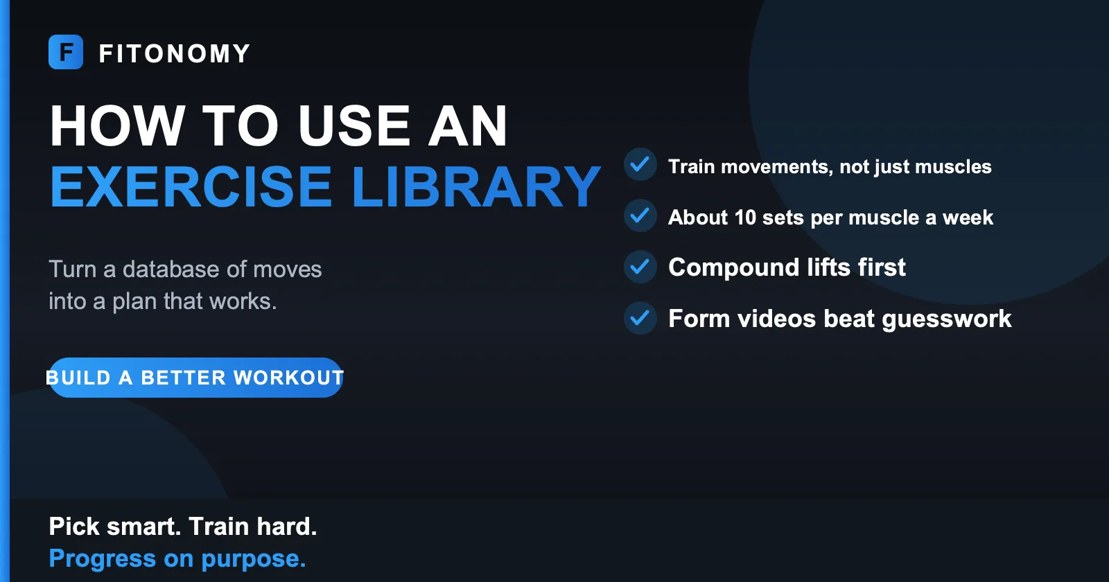 How to use an exercise library to build a workout - Fitonomy