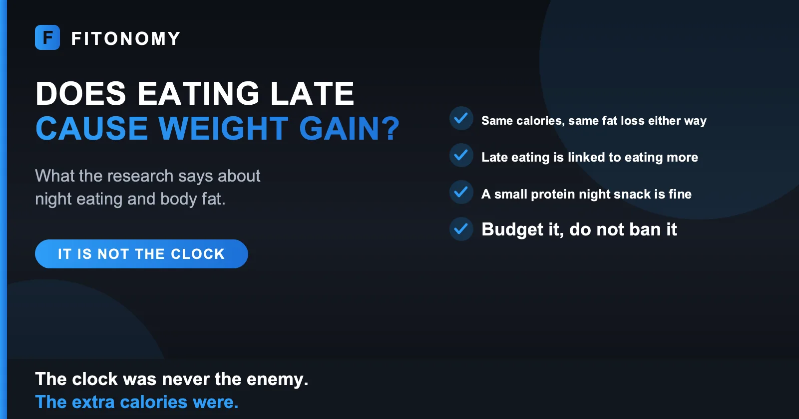 Does eating late at night make you gain weight, what the research says - Fitonomy