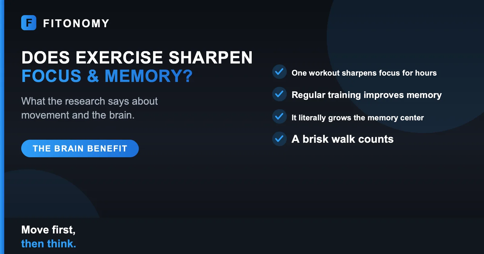 Does exercise improve focus and memory, what the research says about the brain - Fitonomy