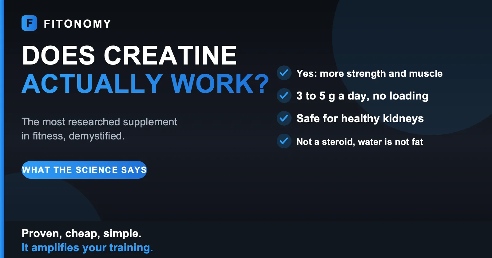 Does creatine work - Fitonomy