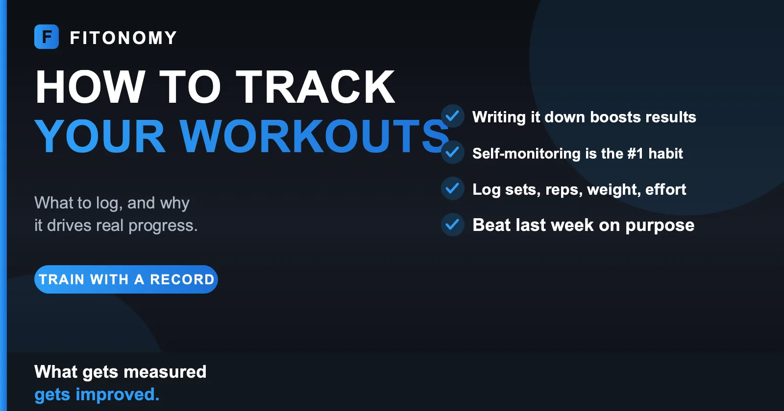 How to track your workouts - Fitonomy