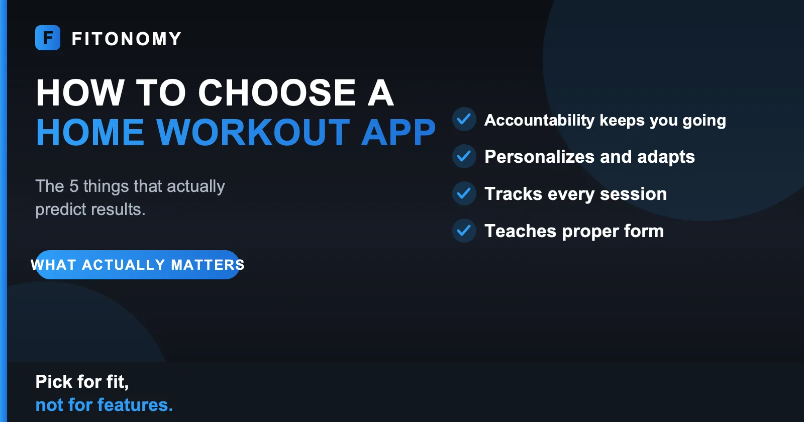 How to choose a home workout app - Fitonomy