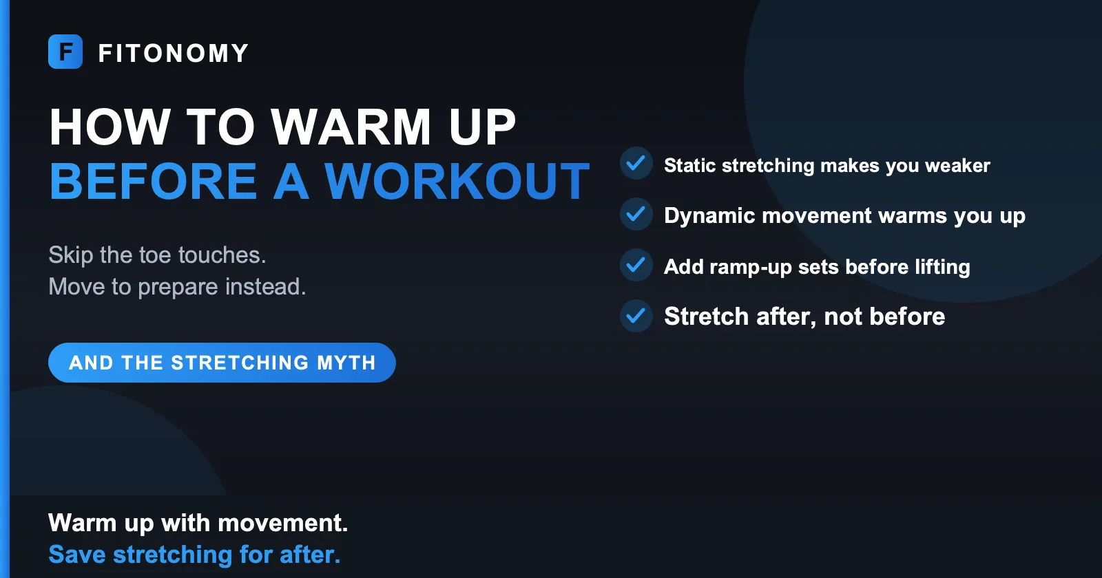 How to warm up before a workout - Fitonomy
