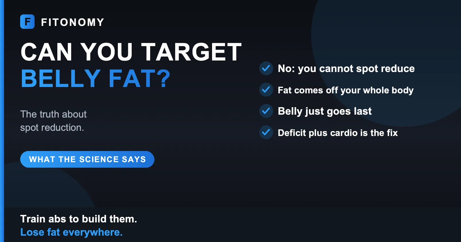 Can you target belly fat, the truth about spot reduction - Fitonomy