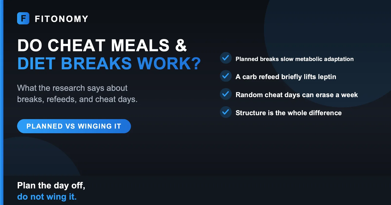 Do cheat meals and diet breaks actually work, what the research says - Fitonomy