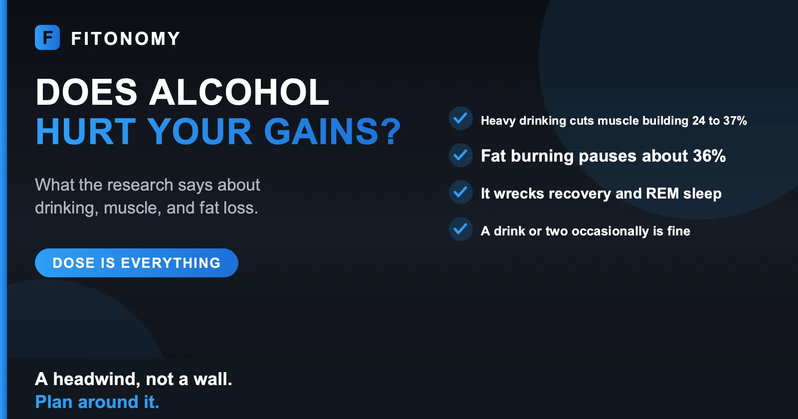 Does alcohol affect muscle growth and fat loss, what the research says - Fitonomy