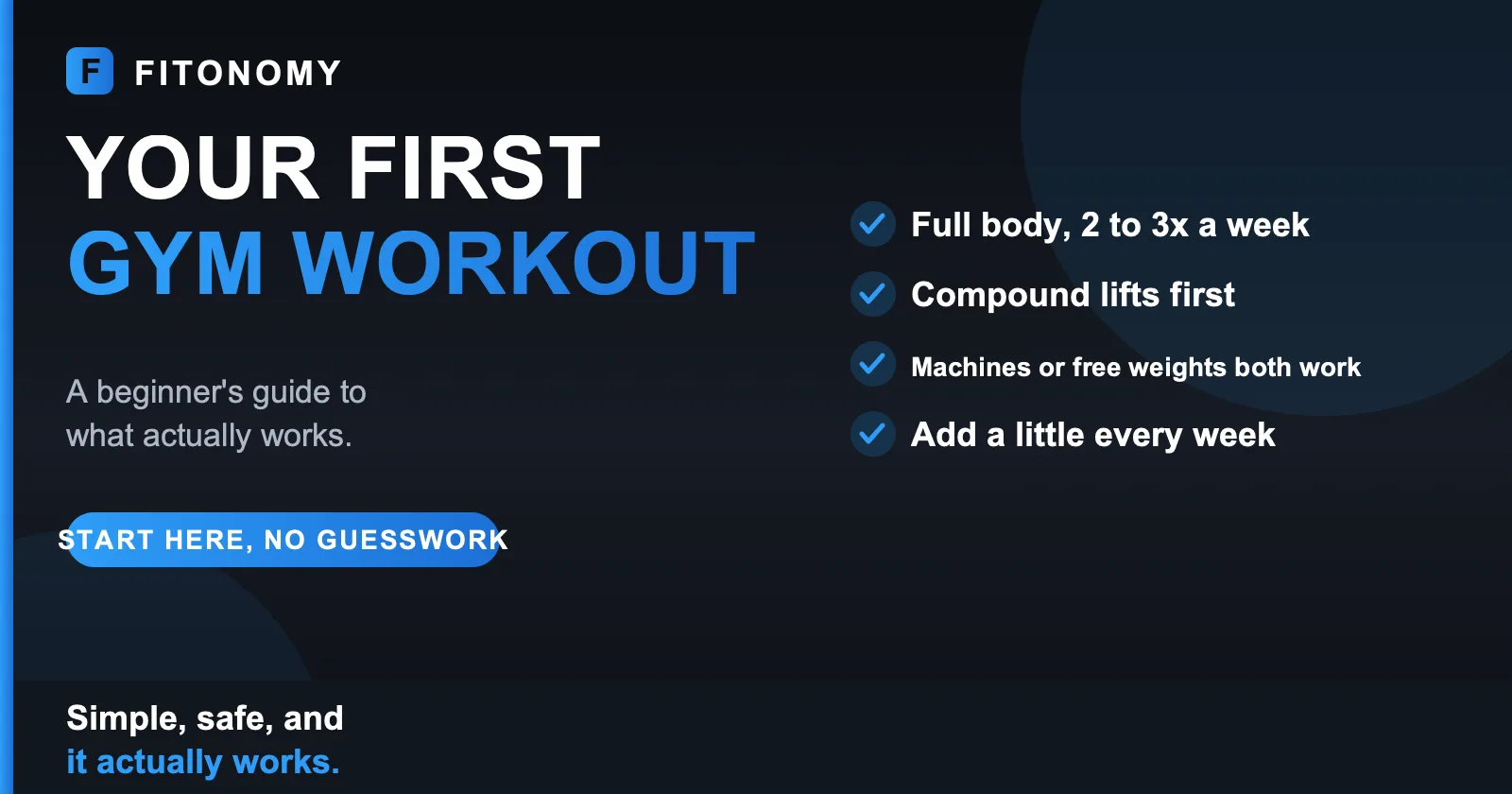 Your first gym workout beginners guide - Fitonomy