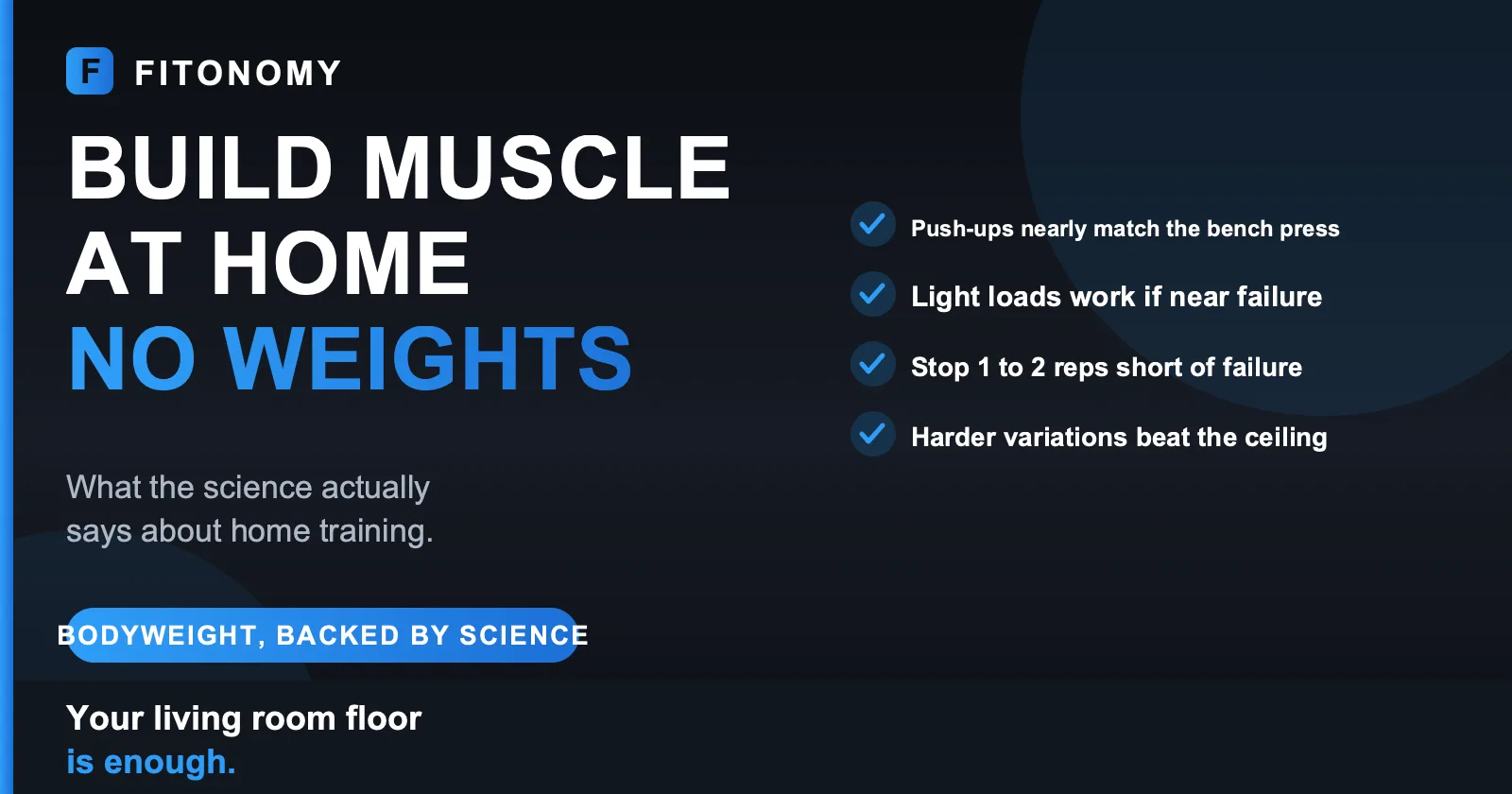 Build muscle at home without weights, backed by science - Fitonomy