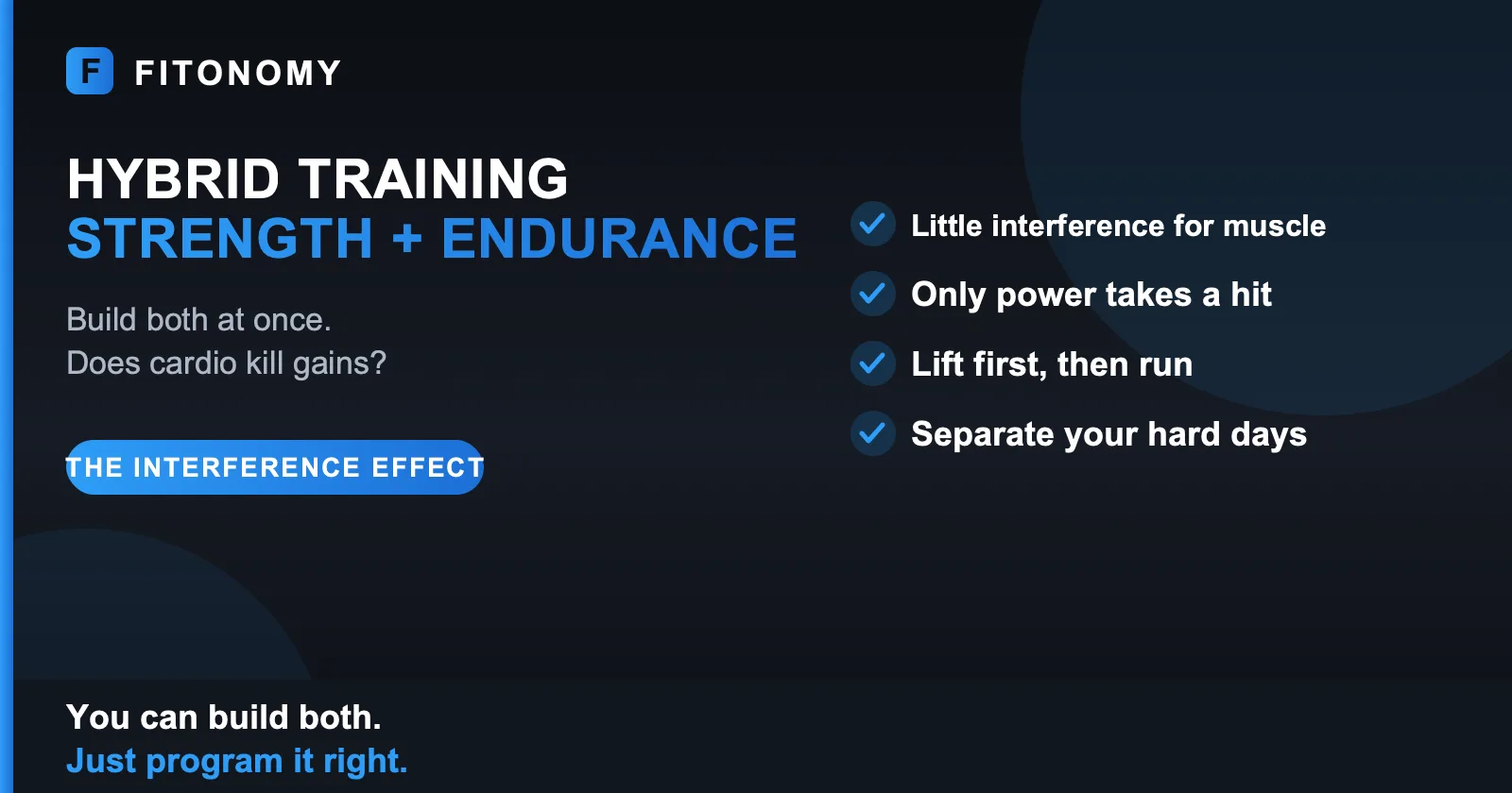 Hybrid training, build strength and endurance at the same time - Fitonomy