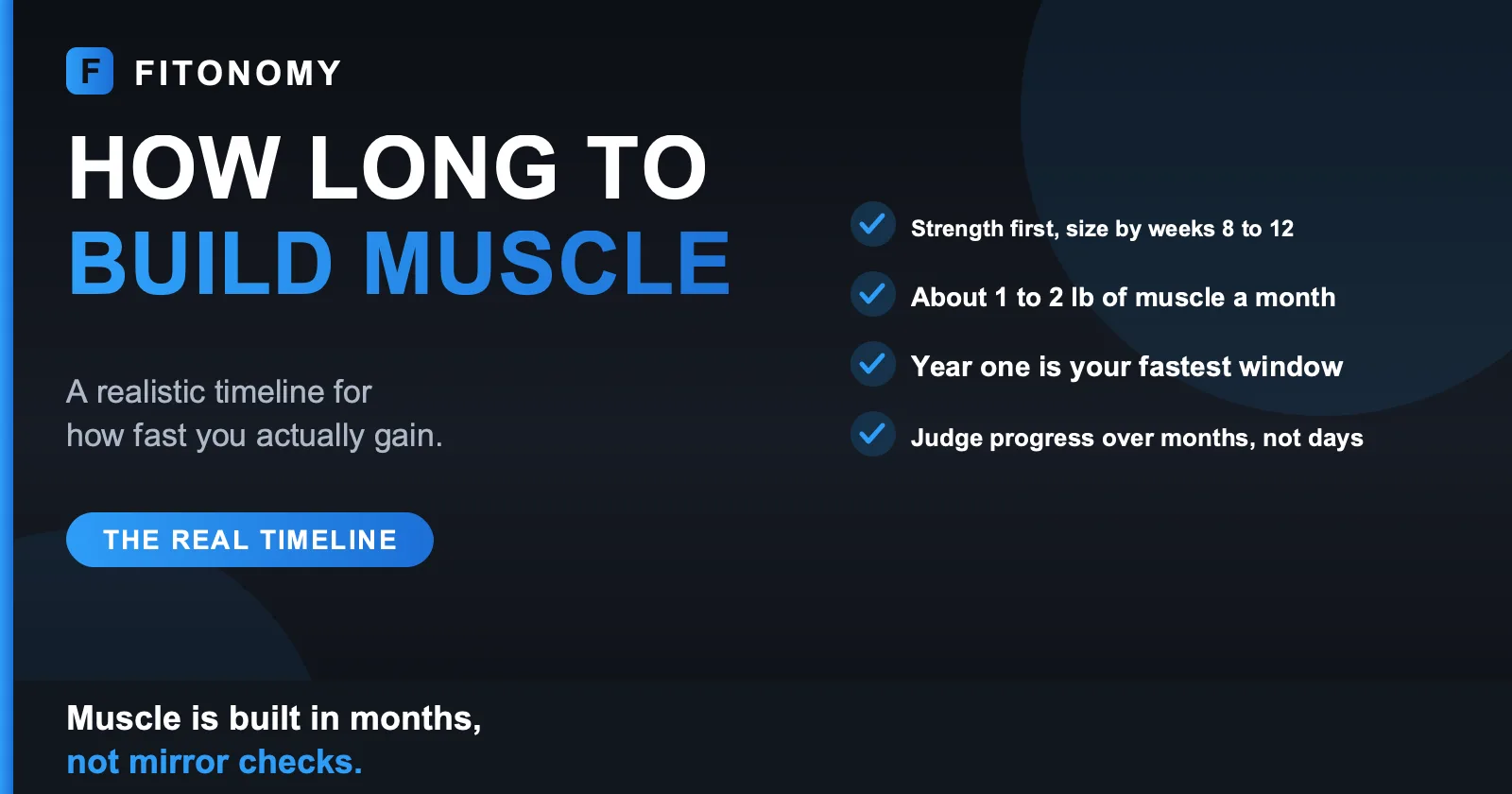 How long does it take to build muscle, a realistic timeline - Fitonomy