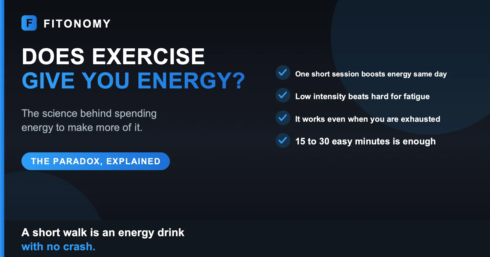 Does exercise actually give you more energy, the science behind the paradox - Fitonomy
