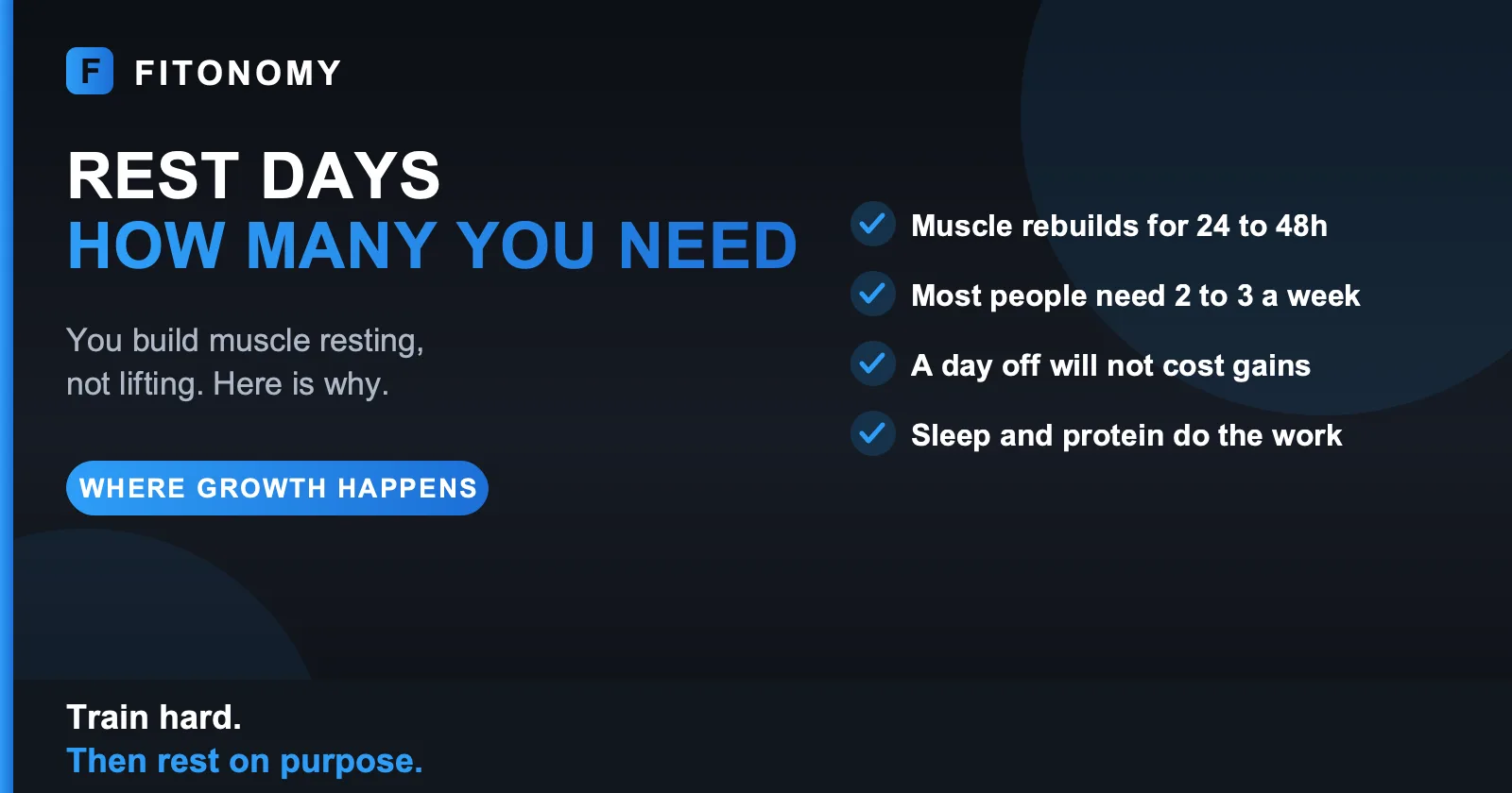 Rest days, how many you need and why they build muscle - Fitonomy