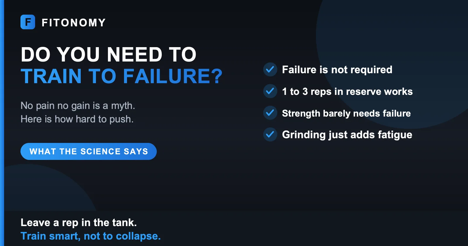 Do you need to train to failure - Fitonomy