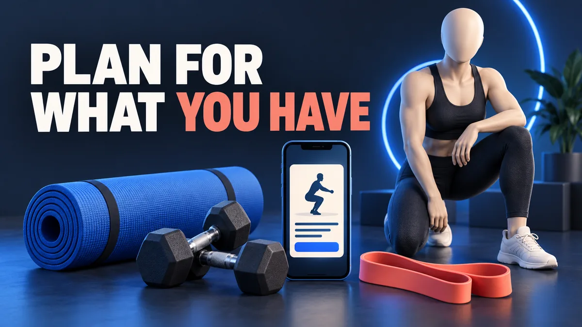 Ev ekipmanı ve telefon yanında yüzü olmayan figür ile İngilizce PLAN FOR WHAT YOU HAVE sözleri.
