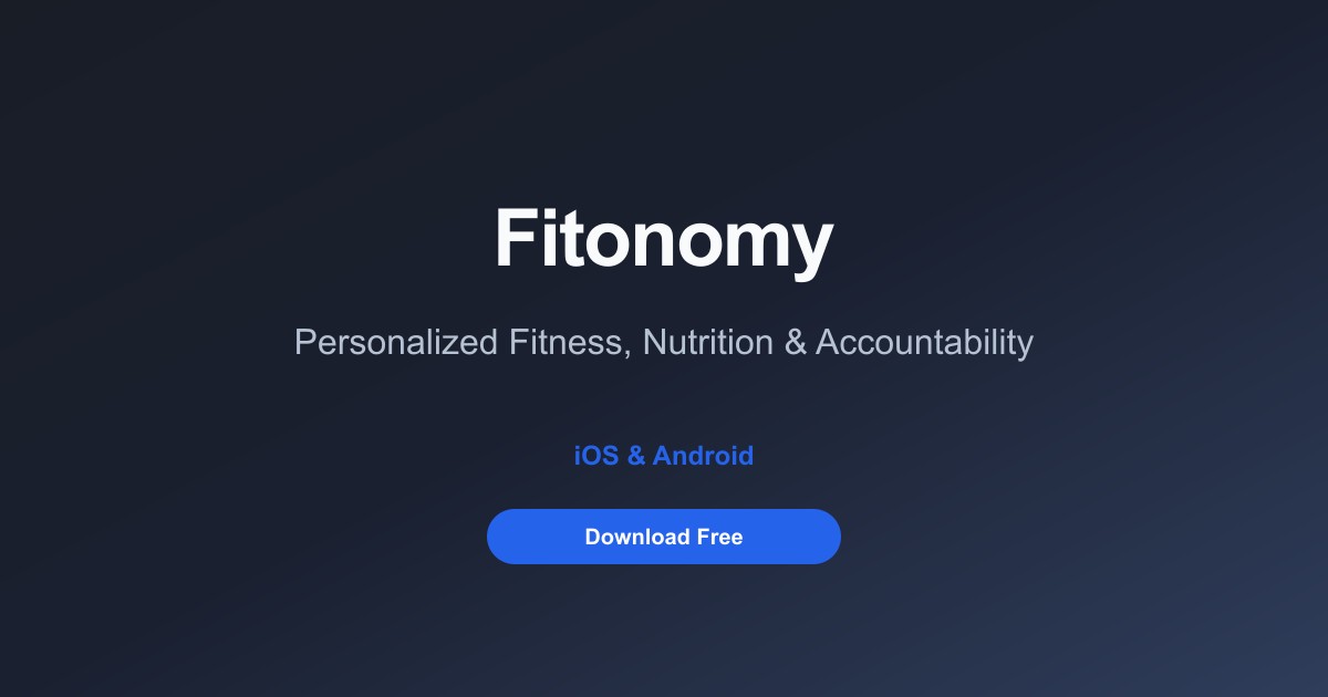Fitonomy Content/format Fitonomy App | Personalisierte Fitness, Ernaehrung und Verantwortlichkeit
